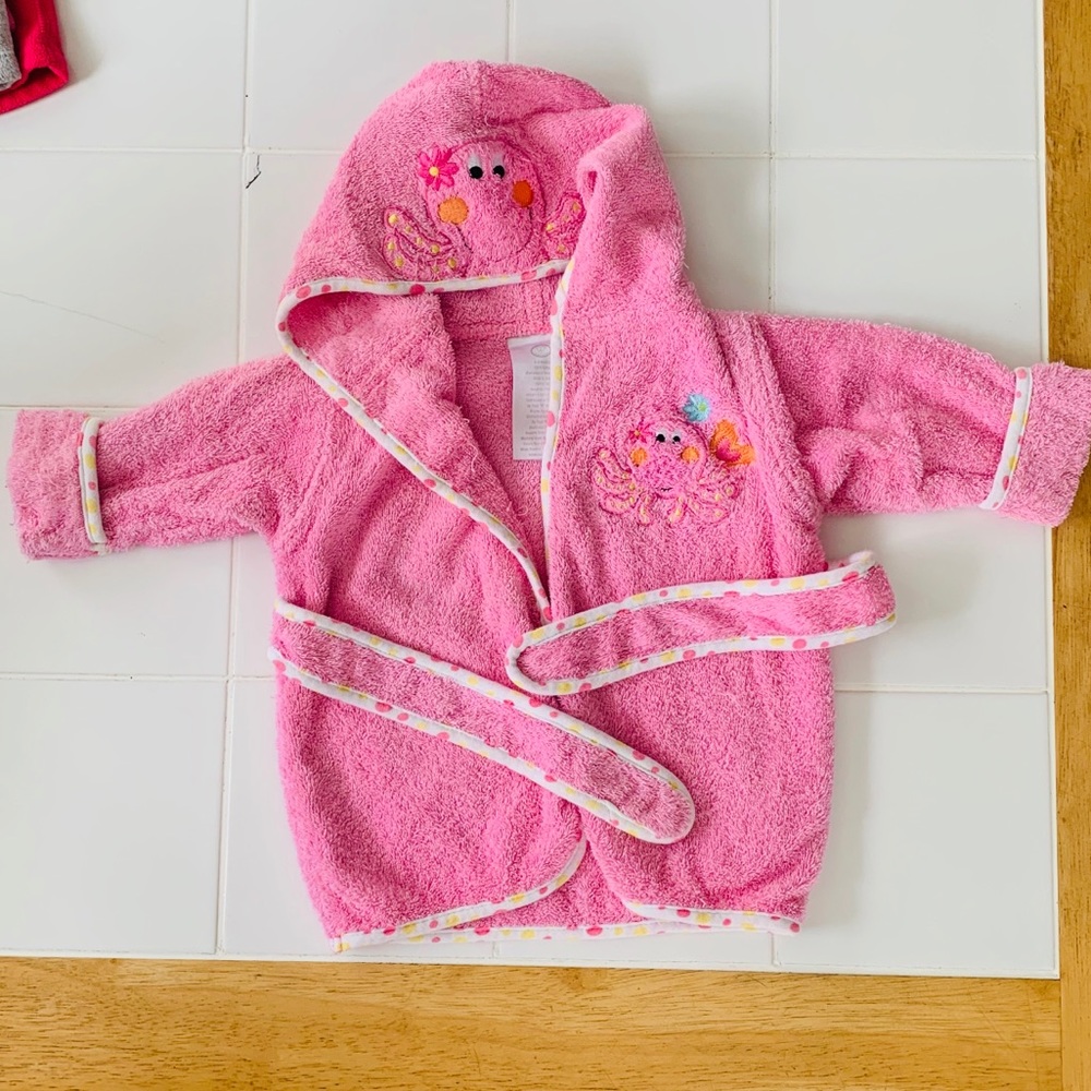 Pink Baby Girl Bathrobe